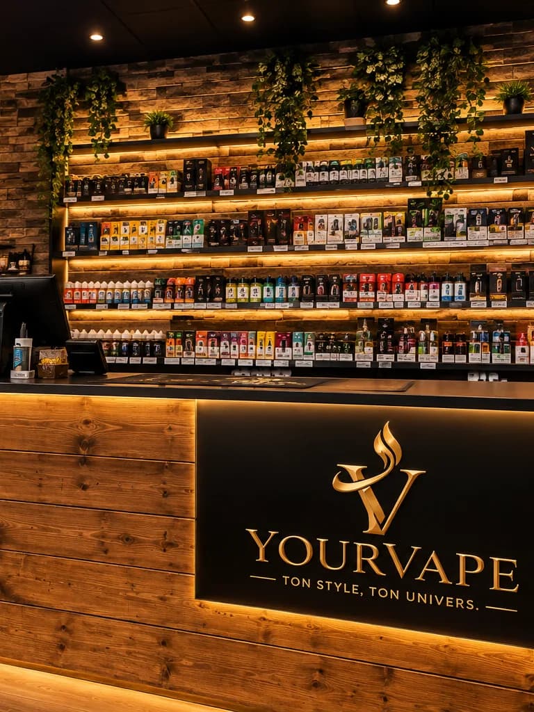 Intérieur de la boutique YourVape à Strasbourg