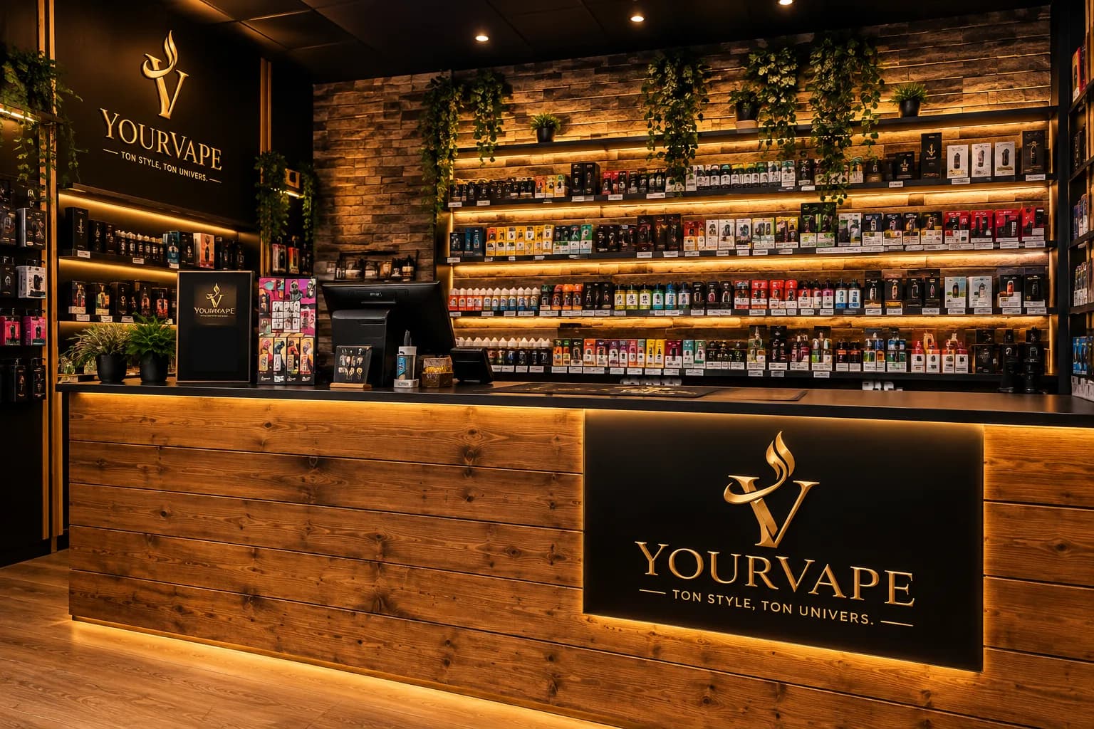 Intérieur de la boutique YourVape à Strasbourg
