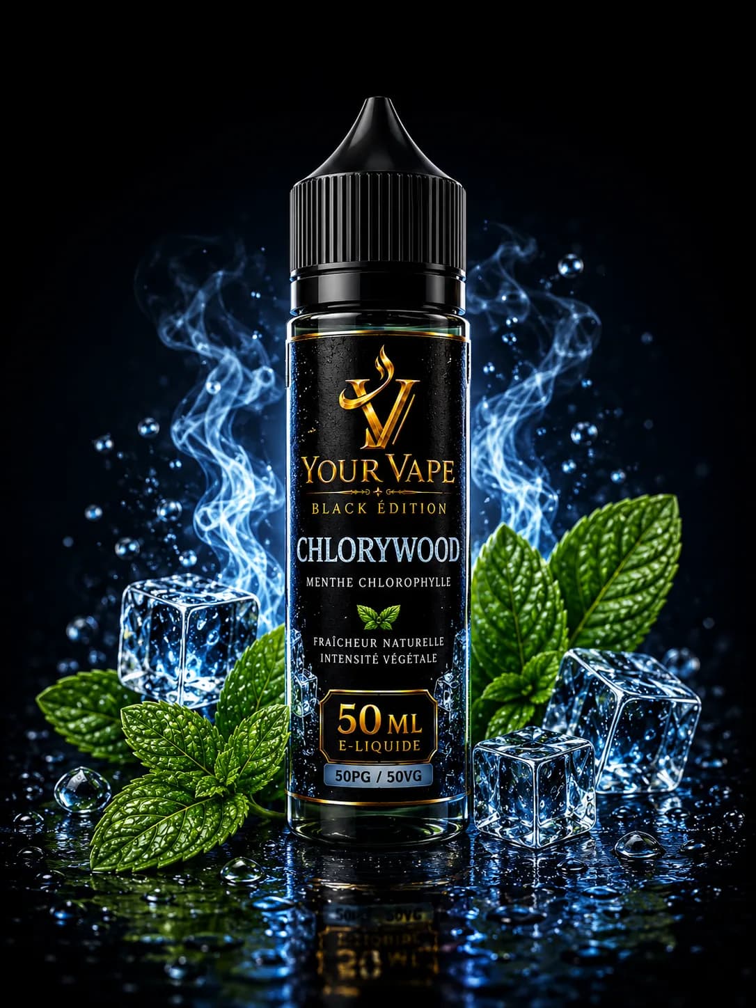 Flacon de e-liquide YourVape Black Édition Chlorywood, 50 ml