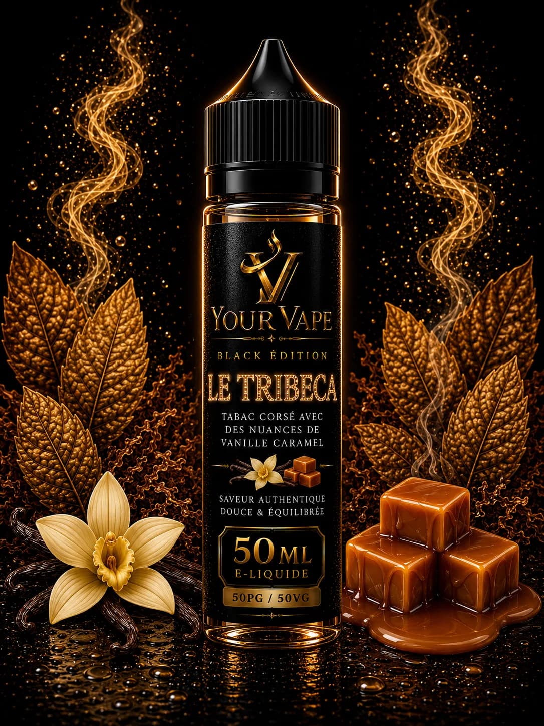 Flacon de e-liquide YourVape Black Édition Le Tribeca, 50 ml